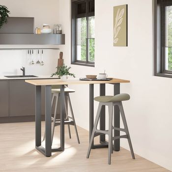 Patas Mesa Bar Forma T 2 Uds | Patas Para Mesa Acero Antracita 60x35x(101-102)cm