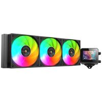 mars gaming ml-vision360 refrigeracion liquida aio tdp 600w 3x ventiladores argb con nucleo de cobre y aluminio fdb pantalla lcd ips 43 con rotacion 360 y software multisocket universal