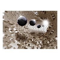 papel pintado 3d - golden jigsaw 350x245 cm