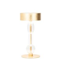 zafferano royal family wi-fi - lampara de mesa led inteligente recargable regulador tactil 36 h de duracion de bateria - aluminio dorado y vidrio