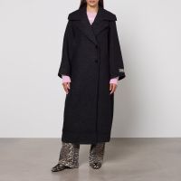 ganni textured boucle coat - sm