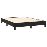 somier de laminas sobre patas estructura de cama 140x190 cm tela terciopelo negro tdl0207020