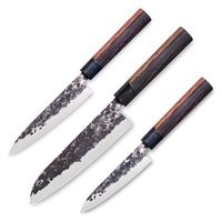 3 claveles osaka - juego premium de 3 cuchillos de estilo asiatico forjados a mano