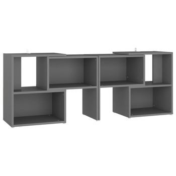 Mueble Tv | Mueble De Salón | Armario Tv Madera Contrachapada Gris 104x30x52 Cm