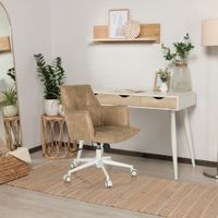 silla home office tela beige