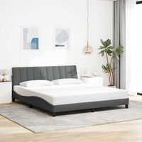 cama matrimonial  cama para adultos  cama sin colchon de tela gris oscuro 180x200 cm cfw243230
