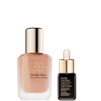 Estee Lauder Double Wear Stay-in-Place Makeup & Advanced Night Repair Serum Bundle (Various Shades) - Ivory Beige