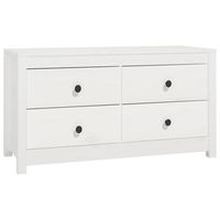 armario auxiliar madera maciza de pino blanco 100x40x54 cm vidaxl