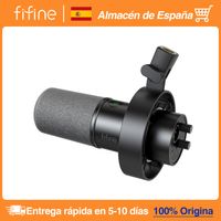 fifine-microfono dinamico usbxlr con soporte de choque conector de auriculares y control de volumen tactil y silencioso para grabacion de pc o tarjeta de sonido k688