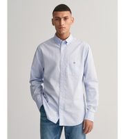 gant para hombre 3000100 camisa regular fit de popelina azul m casual algodon clasico manga larga