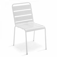 silla de jardan 47 x 55 x 83 cm de metal blanca
