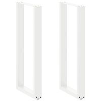 patas de mesa centro forma u 2 uds  patas para mesa acero blanco 50x100-101cm cfw316339