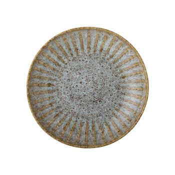 Plato de pasta de gres beige