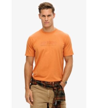 Superdry para hombre. M1012116A Camiseta gráfica Utility Sport naranja (S), Casual, Algodón, Manga corta