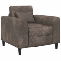 sillon gris oscuro cuero de suede sintetico vidaxl