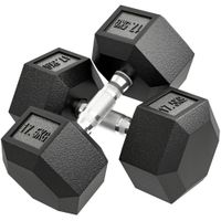 homcom set de 2 mancuernas hexagonales de 2x175 kg de hierro fundido recubiertas en goma para entrenamiento en casa gimnasio