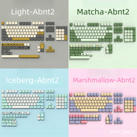 abnt2 teclas portuguesas de brasil teclas iceberg light matcha xda pbt barra espacial 7u teclas con diseno iso para teclado mecanico
