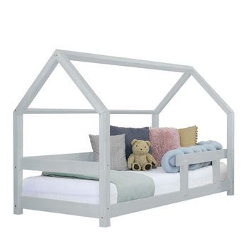 Cama Cabaña Infantil Tery 120 X 180 Gris Claro