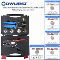 kit de herramientas portatiles para crimpar cables automotrices snr68b 5 matrices intercambiables  pelacables automatico para crimpar terminales de automoviles