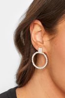 pendientes de aro con brillo