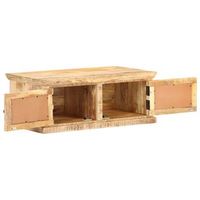 mesa de cafe - mesa de centro madera maciza de mango cana natural 90x50x35 cm