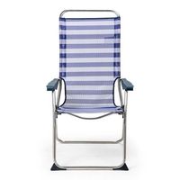silla de playa plegable solenny reclinable 5 posiciones con respaldo anatomico 67x63x114 cm
