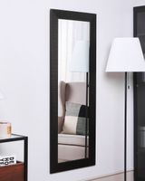 espejo de pared de material sintetico negro 130x50