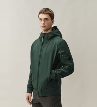 C.P. Company para hombre. 21CMOW701A006097A Chaqueta soft shell verde (XL), Casual, Poliéster