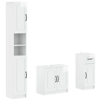 Juego De Armarios De Baño De 3 Piezas Utrecht Vidaxl