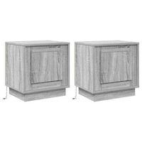 juego de mesitas de noche - armarios de noche gris 44 x 345 x 45 cm mc6955
