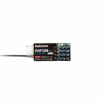 Receptor mini Radiolink R4FGM 2.4GHz 4CH FHSS PWM con giroscopio para aviones, carros y barcos RC4GS RC6GS T8S T8FB RC8X