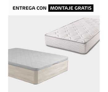Pack spring 135x190cm muelles y visco y canapé artico somnalis