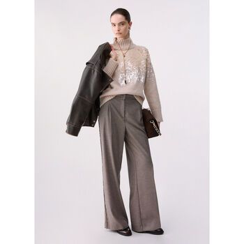 Liu Jo Pantalones Pantalón largo en pata de gallo para mujer