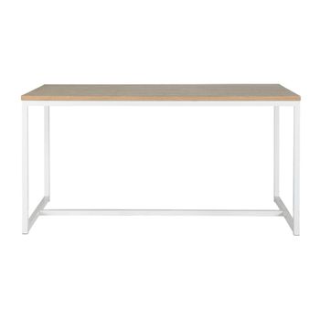 Mesa de comedor de madera y metal blanca An. 150cm
