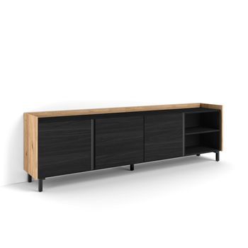 Mueble Tv, Televisión, Muebles De Salón, Almacenaje, 207x61x35 Cm, Para Tv Hasta 80