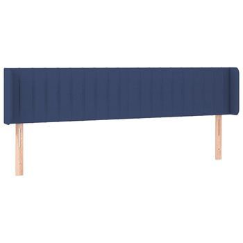 Cabecero Cama | Panel De Cabecera De Tela Azul 203x16x78/88 Cm