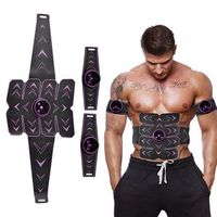 cinturon de masaje ems inteligente masajeador estimulador para abdominales brazospiernas 20x15x22 cm color rosa