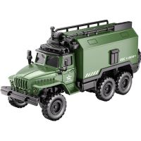 hj2025-7d8d rtr 164 24g rwd rc car mini alloy military truck three speed led light sound support app remote control s