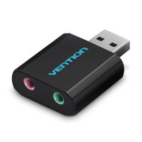 tarjeta de sonido vention vab-s17-b usb 21 canales 16 bit reduccion de ruido negra