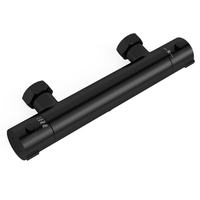 grifo termostatico de ducha - negro mate - limitador de temperatura a 38c - distancia entre ejes de 15 cm lomazoo