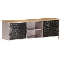 mueble para tv de madera de mango rugosa 120x30x40 cm vidaxl