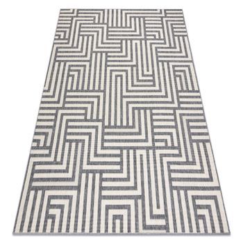 Alfombra Spring 20421332 Sisal Laberinto, Bucle - Crema / Gris 120x170 Cm