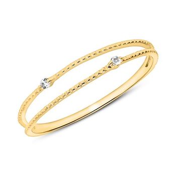 14 quilates anillo de oro con topacio blanco