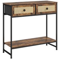 mesa consola 80x30x75 cm marronrustico
