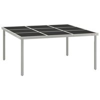 mesa de comedor de jardin acero y vidrio 170x170x745 cm vidaxl