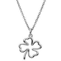 cadena de acero inoxidable con colgante de trebol