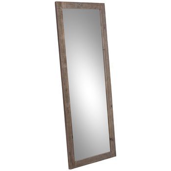 Espejo Rectangular De Madera Marrón 70x3x180h Cm