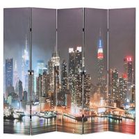 biombo divisor plegable 200x170 cm nueva york de noche vidaxl