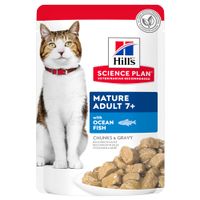 hills science plan mature adult pouches - ocean fish 12 x 85g