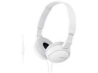 auriculares - sony mdr-zx110ap con cable microfono 12 hz- 22khz 98 db de diadema supra-aural blanco